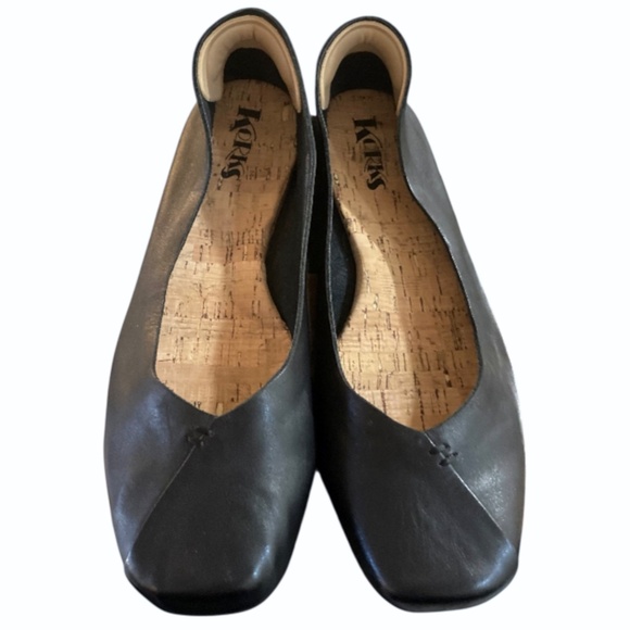 KORKS Padilla Slip On Comfort Leather Square Toe Flats - Picture 1 of 12